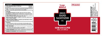3780ml NDC: 77524-0010-7 - Miracle Origin Hand Sanitizer Cross(1Gal)